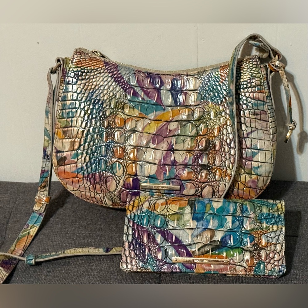 Brahmin Shayna handbag and Ady wallet in wildflower